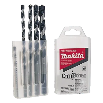 Juego de Brocas para Concreto / 5 Piezas / 3/16 a 1/2 pulg / Punta Carburo de Tungsteno / 3.5 a 6 pulg (89 a 152 mm)