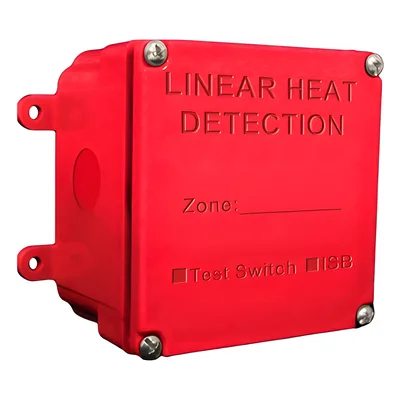 Botón de Prueba para Detección Lineal de Calor / 24 VDC a 28 VDC / 100 mA / IP66 / -20 °C a 60 °C / Montaje DIN 35 mm
