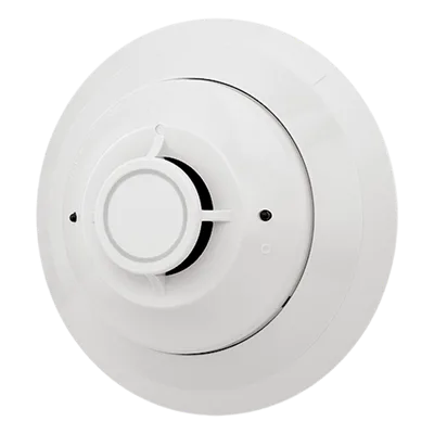 Detector Térmico Direccionable / Temperatura Variable Alta 57 °C a 88 °C (135 °F a 190 °F) / SLC Dos Hilos / LED 360° / Direccionamiento por Interruptores