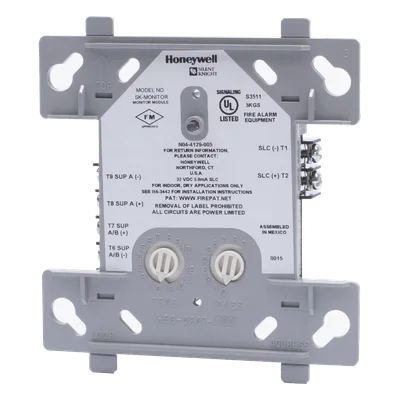Módulo de entrada convencional / SLC de 2 hilos / LED de estado y alarma / Clase A y B / Direccionamiento por rotación
