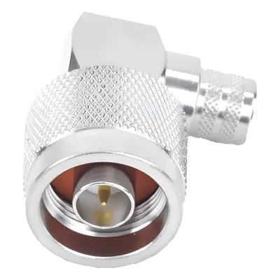 Conector N Macho / Ángulo Recto / Anillo Plegable / 50 Ohm / Para Cables Serie 400