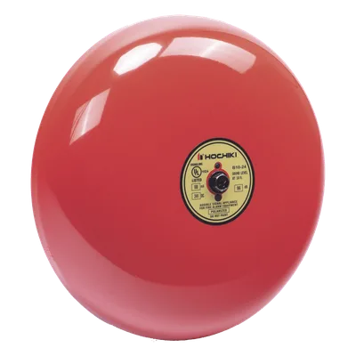 Campana de alarma de incendio / 10 pulgadas (25.4 cm) / 24 VCD / 96 dB / Listado UL / Uso exterior con caja HC-BB-1