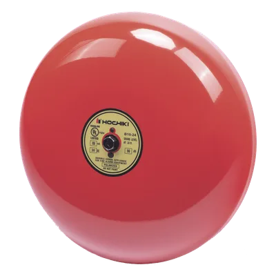 Campana de alarma de incendio / 10 pulgadas (25.4 cm) / 24 VCD / 96 dB / Listado UL / Uso exterior con caja HC-BB-1