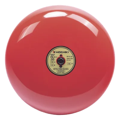 Campana de alarma de incendio / 10 pulgadas (25.4 cm) / 24 VCD / 96 dB / Listado UL / Uso exterior con caja HC-BB-1