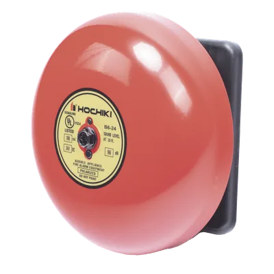 Campana de alarma de incendio / 6 pulgadas (0.5 pies) / 24 VCD / 96 dB / UL listado / Uso exterior / Montaje en caja 4 pulgadas