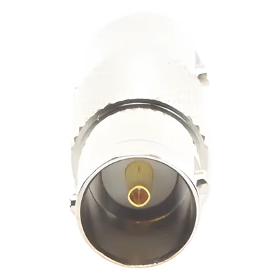 Adaptador Coaxial Tipo Barril / BNC Hembra a BNC Hembra / 75 Ohm / Níquel-Oro-Teflón / 32.5 mm Largo
