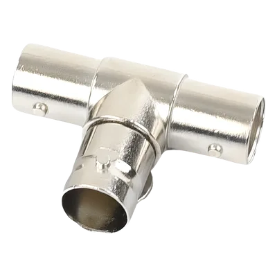 Adaptador Coaxial en T / Triple BNC Hembra / 75 Ohm / Níquel-Oro-PTFE / 14.5 x 23.7 x 33.0 mm