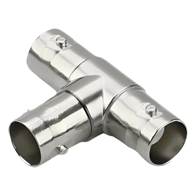 Adaptador Coaxial en T / Triple BNC Hembra / 75 Ohm / Níquel-Oro-PTFE / 14.5 x 23.7 x 33.0 mm