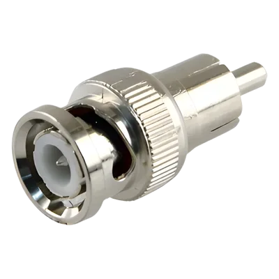 Adaptador en Línea / BNC Macho a RCA Macho / 75 Ohm / 13.9x35 mm / RG-59 y RG-6
