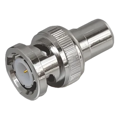 Adaptador en Línea / 75 Ohm / BNC Macho a RCA Hembra / 13.9 mm x 27 mm / 0.55 in x 1.06 in