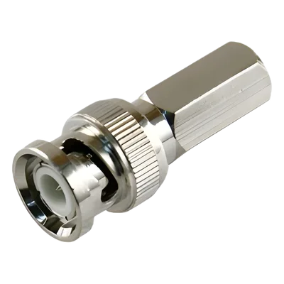 Conector BNC Macho / RG-59/U / 75 Ohm / Rosca Hexagonal 9.5 mm / Ensamble sin Herramientas / 13.9 mm x 31.8 mm
