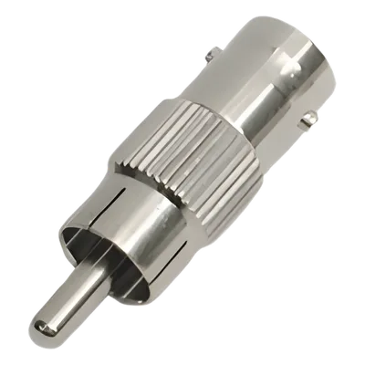 Adaptador en Línea / 75 Ohm / BNC Hembra a RCA Macho / 9.6 mm x 34 mm / 0.31 ft x 0.11 ft