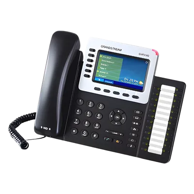 Teléfono IP Empresarial / 6 Líneas / Pantalla LCD Color 4.3 pulgadas / 24 Teclas BLF / Bluetooth / PoE / Audio HD / Gigabit Dual Port