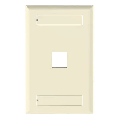Placa de Pared Vertical / 1 Puerto Keystone / 69.8x114.3 mm / 2.75x4.5 pulg. / Marfil