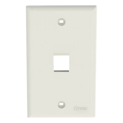 Placa de Pared Vertical / 1 Puerto Keystone / ABS / 69.8 x 114.3 mm / 2.75 x 4.5 pulg. / Blanco Mate / RoHS