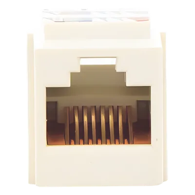 Jack Keystone / Cat 5e / 8P8C / Leadframe / T568A-B / Sin Blindaje / Blanco Mate