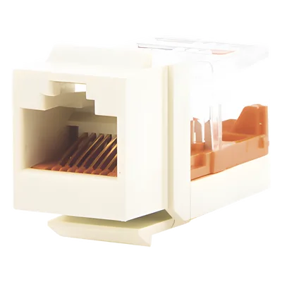 Jack Keystone / Cat 5e / 8P8C / Leadframe / T568A-B / Sin Blindaje / Blanco Mate