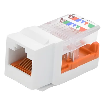 Módulo Jack Keystone / Cat 5e / Clase D / RJ45 / Leadframe / T568A/B / Sin Blindaje / Blanco