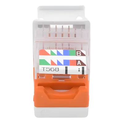 Módulo Jack Keystone / Cat 5e / Clase D / RJ45 / Leadframe / T568A/B / Sin Blindaje / Blanco