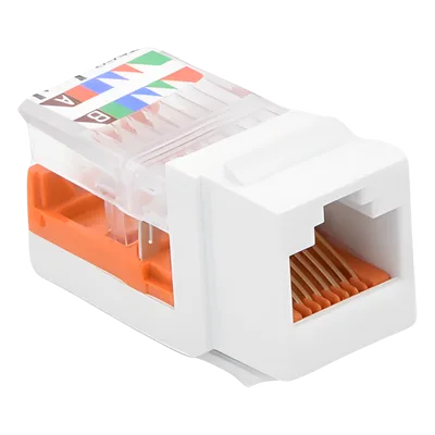 Módulo Jack Keystone / Cat 5e / Clase D / RJ45 / Leadframe / T568A/B / Sin Blindaje / Blanco