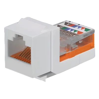 Módulo Jack Keystone / Cat 5e / Clase D / RJ45 / Leadframe / T568A/B / Sin Blindaje / Blanco