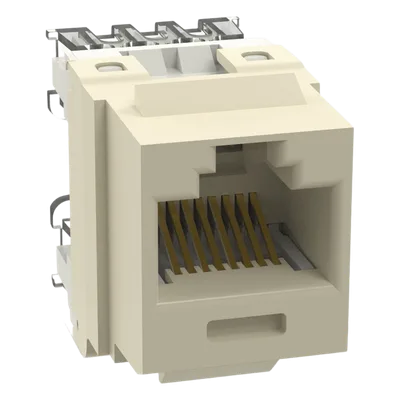 Conector Jack Keystone / Cat 6 / 8P8C / Terminación 110 / Marfil / -10°C a 65°C / 250 MHz