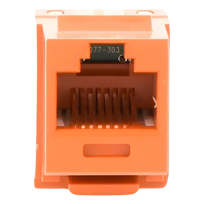Conector Jack Keystone / Cat 6 / 8P8C / Terminación 110 / Naranja