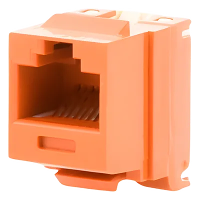 Conector Jack Keystone / Cat 6 / 8P8C / Terminación 110 / Naranja