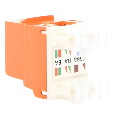 Conector Jack Keystone / Cat 6 / 8P8C / Terminación 110 / Naranja