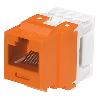 Conector Jack Keystone / Cat 6 / 8P8C / Terminación 110 / Naranja