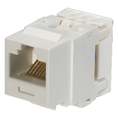 Conector Jack Keystone / Categoría 6 / Terminación 110 Impacto / RJ45 UTP / 250 MHz / Blanco