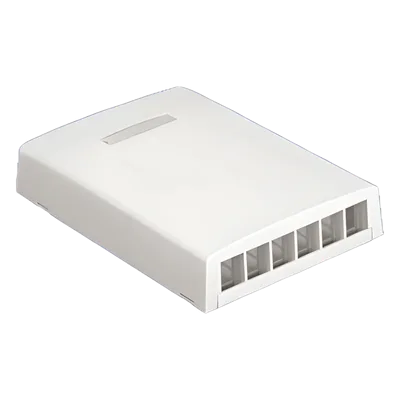 Caja de montaje en superficie / 6 módulos Keystone / Blanco mate / 6 puertos / ROHS