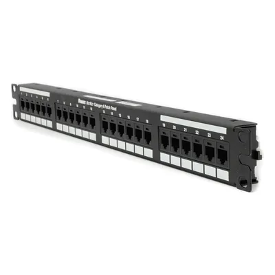 Panel de Parcheo / Cat 6 / 24 Puertos / 1UR / Punchdown 110 / Rack 19"