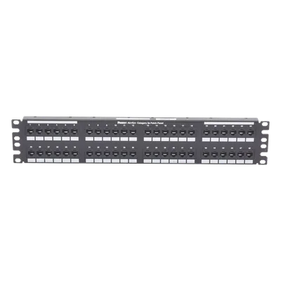 Panel de Parcheo Punchdown / Cat 6 Clase E / 48 Puertos / 2UR / 19.00' Ancho / Acero Inoxidable