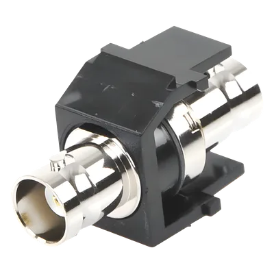 Módulo Acoplador Coaxial Tipo BNC, Keystone, de 50 Ohms, Color Negro