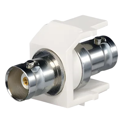Módulo Acoplador Coaxial / BNC Keystone / 50 Ohms / 1 Espacio / Blanco