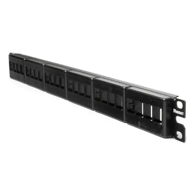 Panel de Parcheo Modular / 24 Puertos / 1UR / Acero Inoxidable / 19' EIA / 1.72' Altura