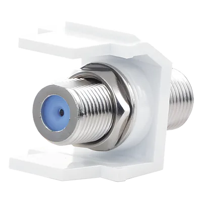 Módulo Acoplador Coaxial Tipo F / Keystone / 75 Ohms / 3.0 GHz / 29.6x16.7x21.8 mm / 1.17x0.66x0.86 ft