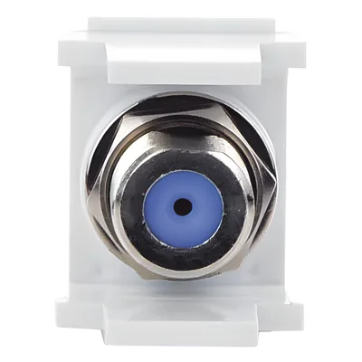 Módulo Acoplador Coaxial Tipo F / Keystone / 75 Ohms / 3.0 GHz / 29.6x16.7x21.8 mm / 1.17x0.66x0.86 ft