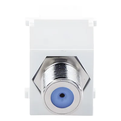 Módulo Acoplador Coaxial Tipo F / Keystone / 75 Ohms / 3.0 GHz / 29.6x16.7x21.8 mm / 1.17x0.66x0.86 ft