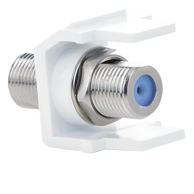 Módulo Acoplador Coaxial Tipo F / Keystone / 75 Ohms / 3.0 GHz / 29.6x16.7x21.8 mm / 1.17x0.66x0.86 ft