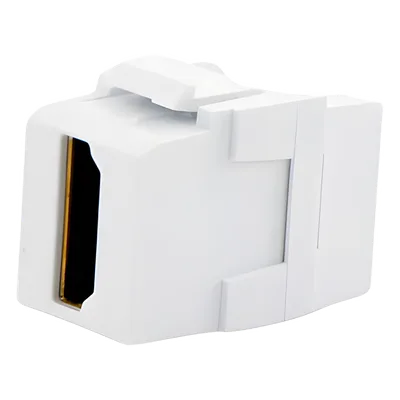 Módulo Acoplador HDMI / Keystone / HDMI 2.0 Cat 2 / Tipo-A Hembra-Hembra / 0.65' x 0.88' / Blanco