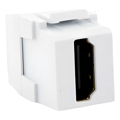 Módulo Acoplador HDMI / Keystone / HDMI 2.0 Cat 2 / Tipo-A Hembra-Hembra / 0.65' x 0.88' / Blanco