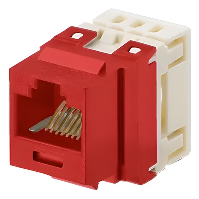 Jack Keystone / Cat 5e / RJ45 / 110 Impacto / 8P8C / Rojo