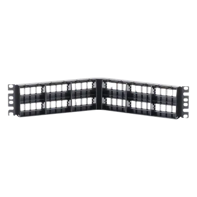 Panel de Parcheo Modular Keystone / 48 Puertos / Angulado / 2UR / Acero Inoxidable / 19.00' (482.6 mm) Ancho