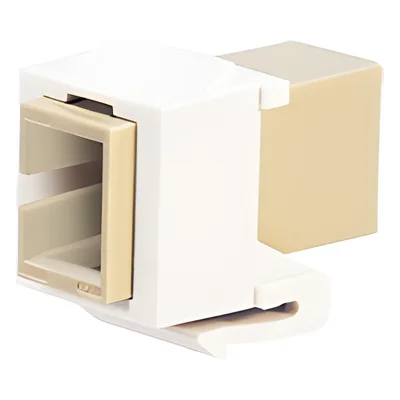 Módulo Acoplador de Fibra Óptica / SC Simplex / Monomodo OS1/OS2 / Keystone / Cerámica Zirconia / Blanco Mate