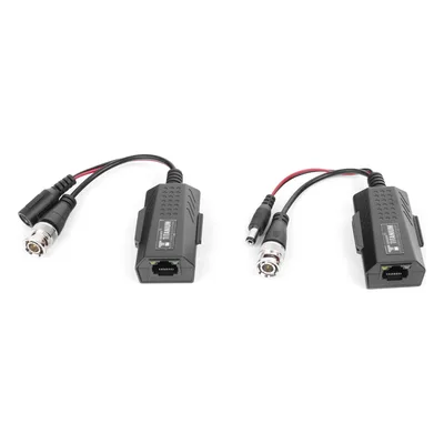 Kit de Transceptores Activos / Transmisión 4K / 150 m (492.1 ft) / Alimentación 12V/24V CC/CA / UTP Cat5e/6 / Compatible HD-TVI, HD-CVI, AHD, CVBS