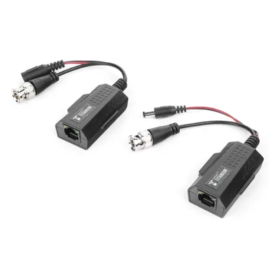 Kit de Transceptores Activos / Transmisión 4K / 150 m (492.1 ft) / Alimentación 12V/24V CC/CA / UTP Cat5e/6 / Compatible HD-TVI, HD-CVI, AHD, CVBS
