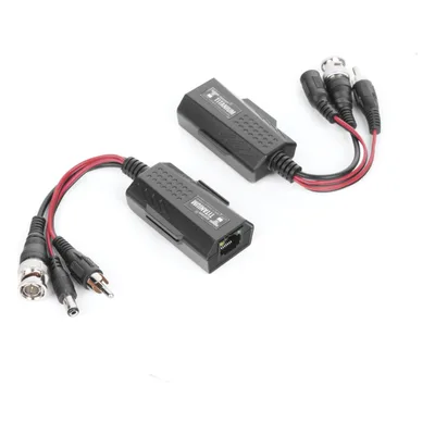 Kit de Transceptores Activos / Transmisión 4K / 150 m (492.1 ft) / Alimentación 12/24 V / Audio y Video por UTP Cat 5e/6 / HD-TVI HD-CVI AHD CVBS