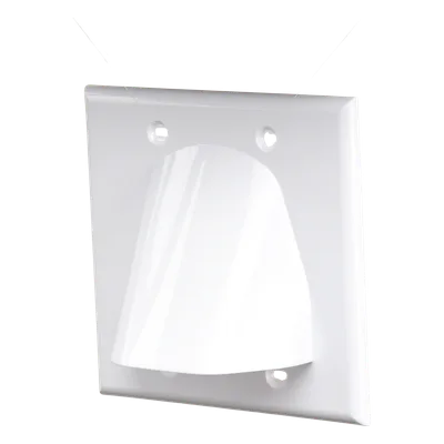 Placa de Pared Pasa Muro / 112.7 x 110.7 mm / ABS Resistente a Intemperie / UL 94V-0 / 25mm Máx. Diámetro